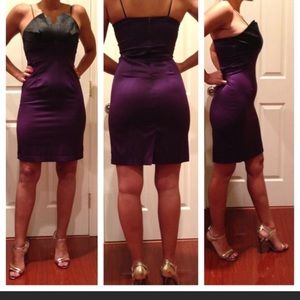 Black/purple cocktail dress